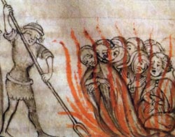 Burning Templars alive